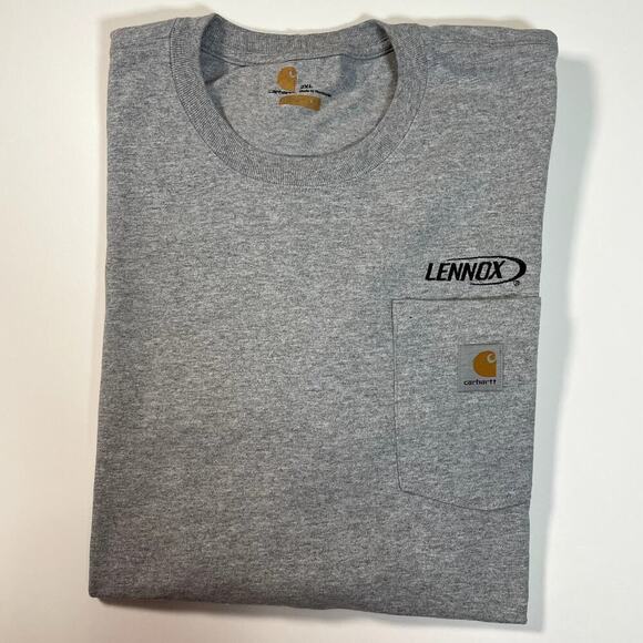 CARHARTT Men's XXL Gray Long Sleeve Pocketed Original Fit Work Shirt w Logo EUC - Picture 3 of 7